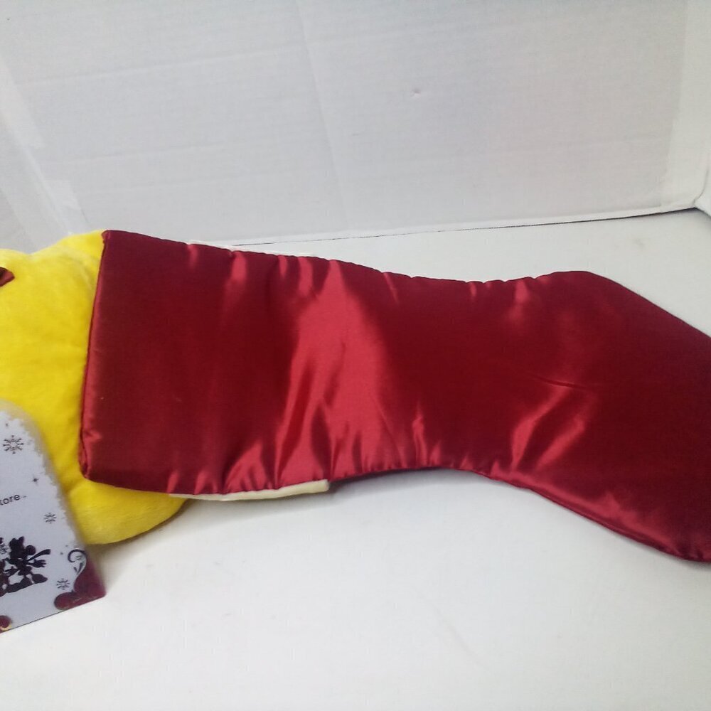 Disney Store Pooh Stocking Plush Head Satin Stocking Christmas Holiday NWT - Picture 12 of 15